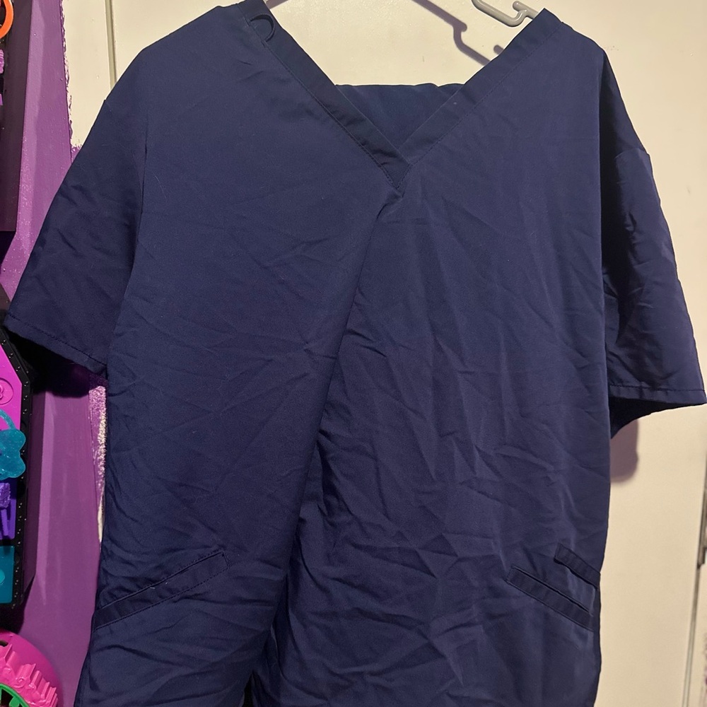 Navy blue scrubs set ‼️STAINED‼️